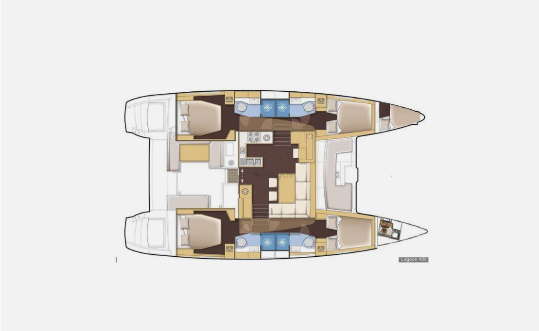 YachtCharter in Lefkáda - Lagoon Lagoon 450 F auf SamBoat