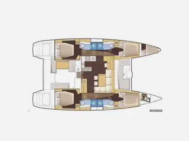 YachtCharter in Lefkáda - Lagoon Lagoon 450 F auf SamBoat