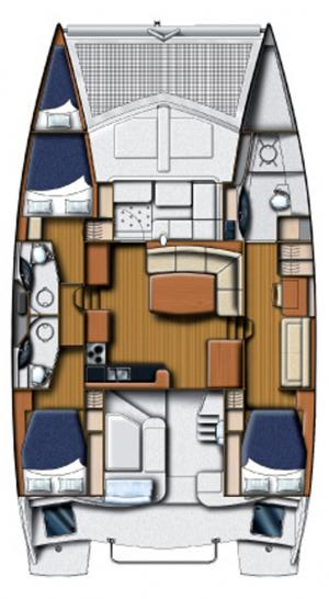 Leopard Catamarans / Robertson & Caine Leopard 45 - 3 + 1 cab. mieten Seget Donji