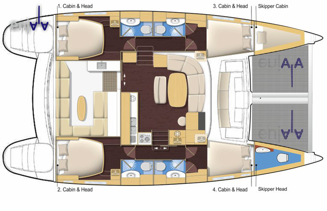 YachtCharter in San Vincenzo - Lagoon Lagoon 440 auf SamBoat