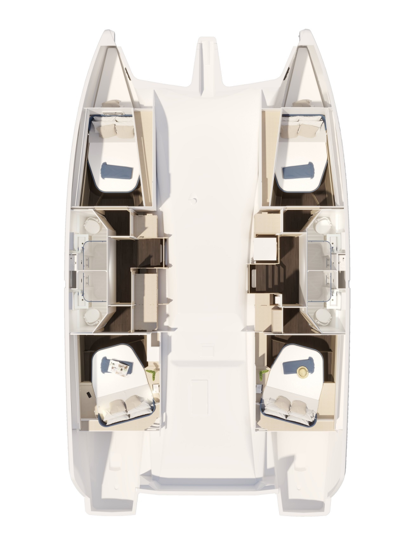 Boot mieten Trogir günstig Fountaine Pajot FP 44 Quatuor - 4 + 2 cab.