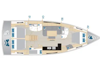 Vermietung Segelboot Hanse mit Führerschein
