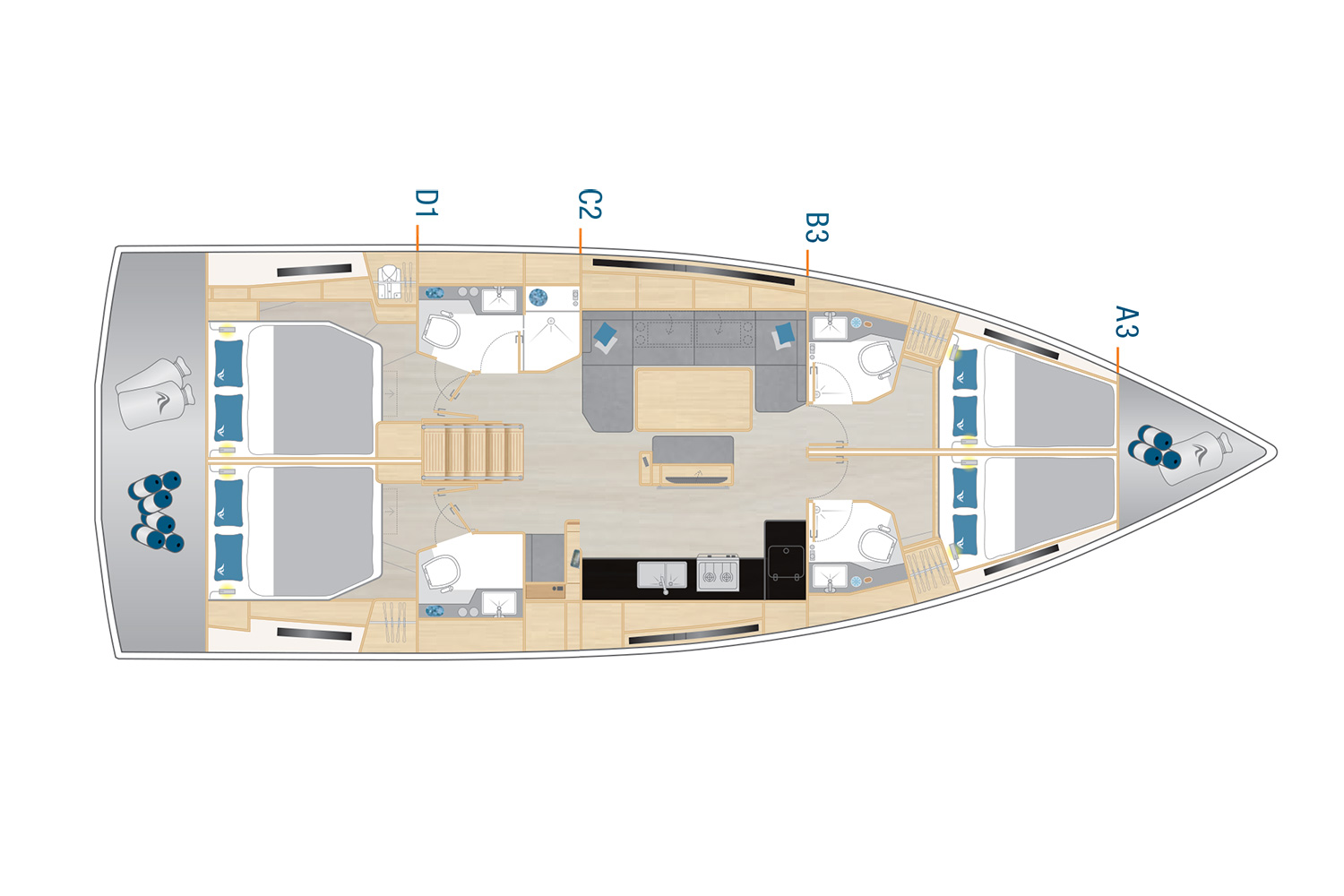 Boot mieten Seget Donji günstig Hanse 460