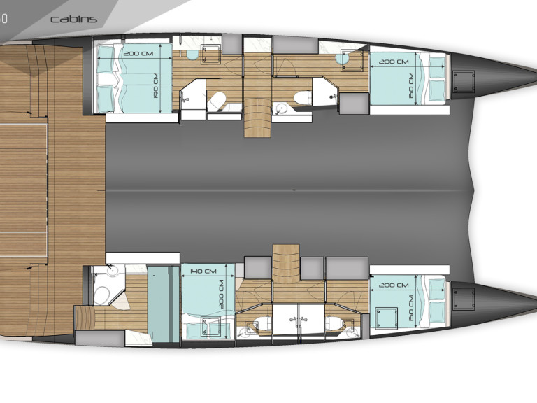 YachtCharter in Olbia - Wave Catamarans Wave 50 - 5 cab. auf SamBoat