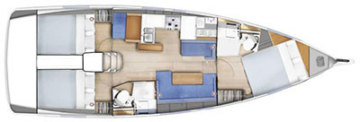 YachtCharter in Bormes-les-Mimosas - Jeanneau Sun Odyssey 410 auf SamBoat