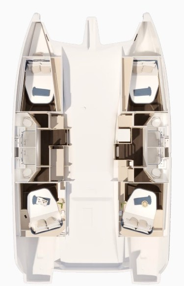 Fountaine Pajot Fountaine Pajot FP 44 Quatuor - 4 + 1 cab. mieten Seget Donji
