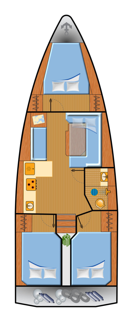 Vermietung Segelboot Bavaria mit Führerschein