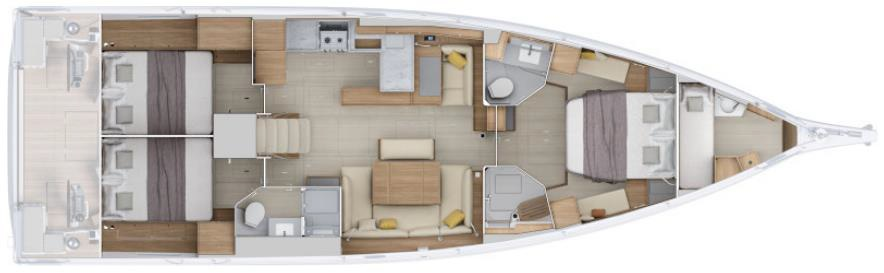 YachtCharter in Split - Bénéteau Oceanis 52 - 3 cab. auf SamBoat