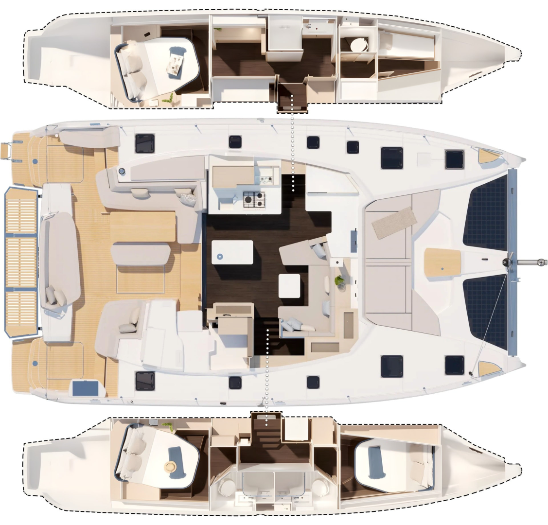 Ein Fountaine Pajot Fountaine Pajot FP 44 Maestro - 3 cab. mieten in Palma de Mallorca