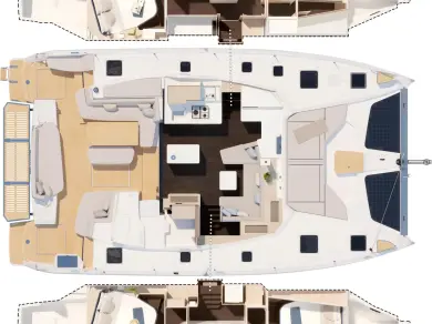 Ein Fountaine Pajot Fountaine Pajot FP 44 Maestro - 3 cab. mieten in Palma de Mallorca