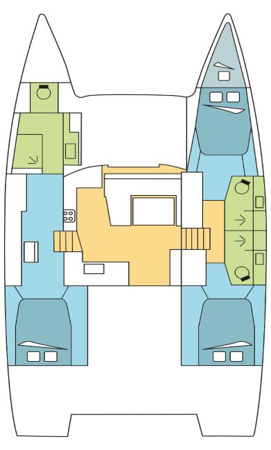 Bootsverleih Fountaine Pajot Elba 45 Seget Donji Samboat