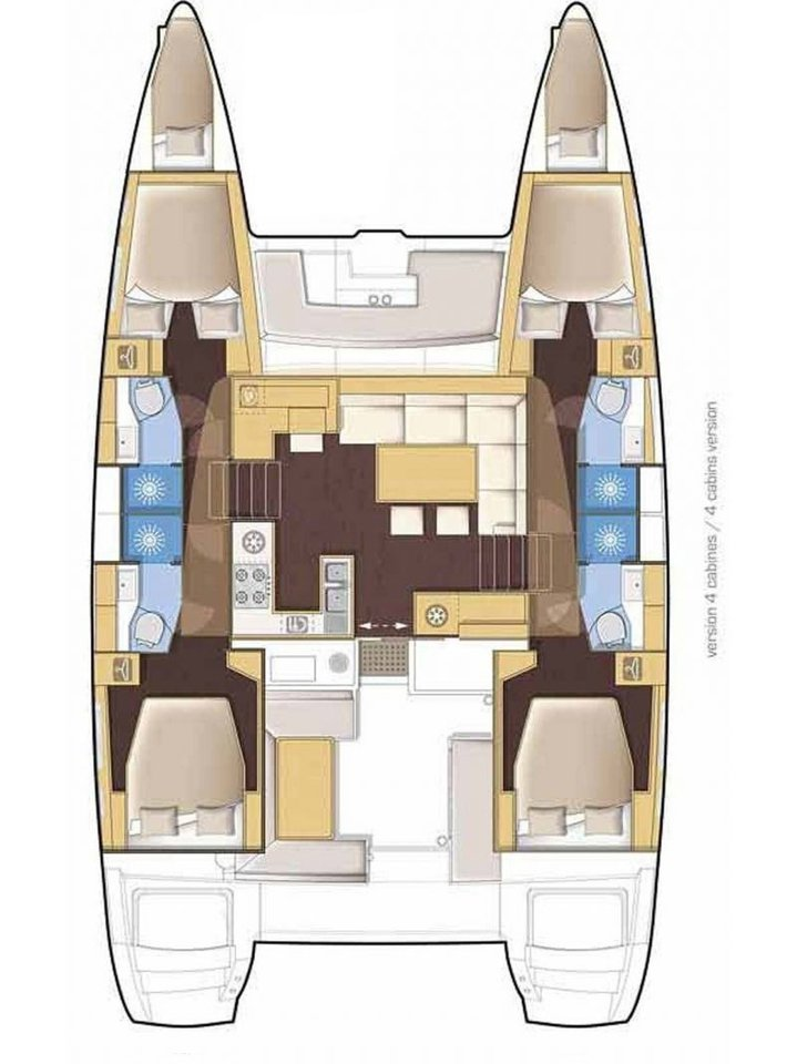 YachtCharter in Nidri - Lagoon Lagoon 46 auf SamBoat