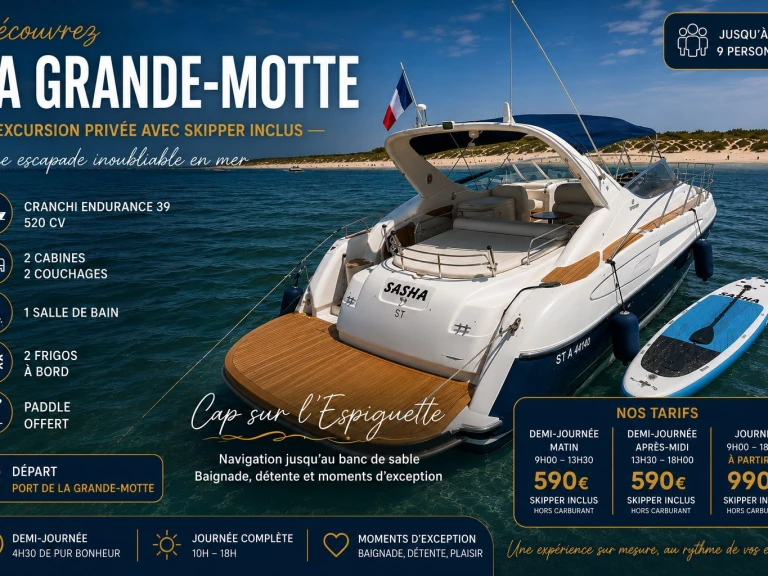 Ein Cranchi Endurance 39 mieten in La Grande-Motte