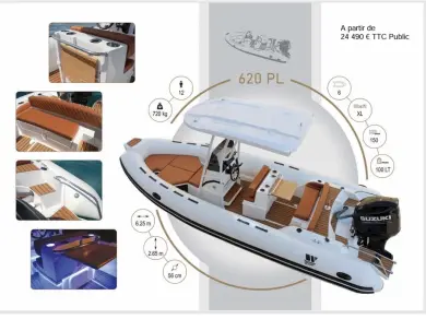 Schlauchboot mieten in Lacanau - Tiger Tiger PL620