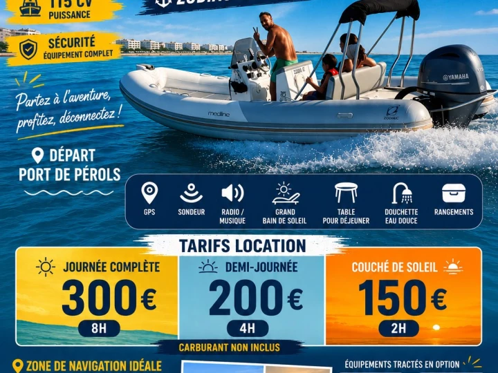Schlauchboot mieten in Carnon-Plage zum besten Preis