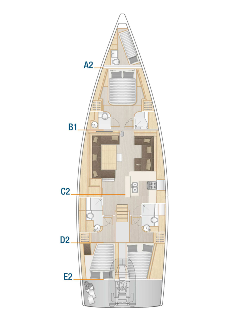 Vermietung Segelboot Hanse mit Führerschein