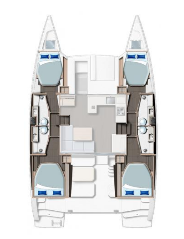 Ein Leopard Catamarans / Robertson & Caine Leopard 42 - 4 cab. mieten in Procida