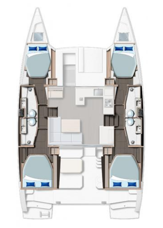 Bootsverleih Leopard Catamarans / Robertson & Caine Leopard 42 - 4 cab. Procida Samboat