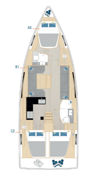 Boot mieten Lefkáda günstig Hanse 410
