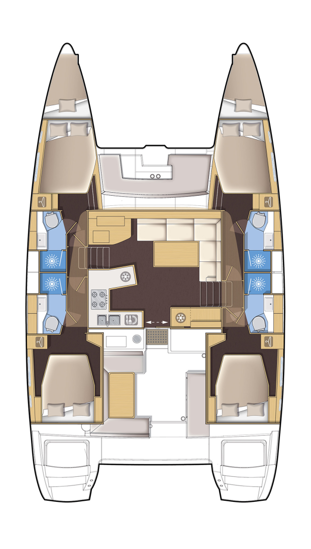 YachtCharter in Préveza - Lagoon Lagoon 450 F auf SamBoat