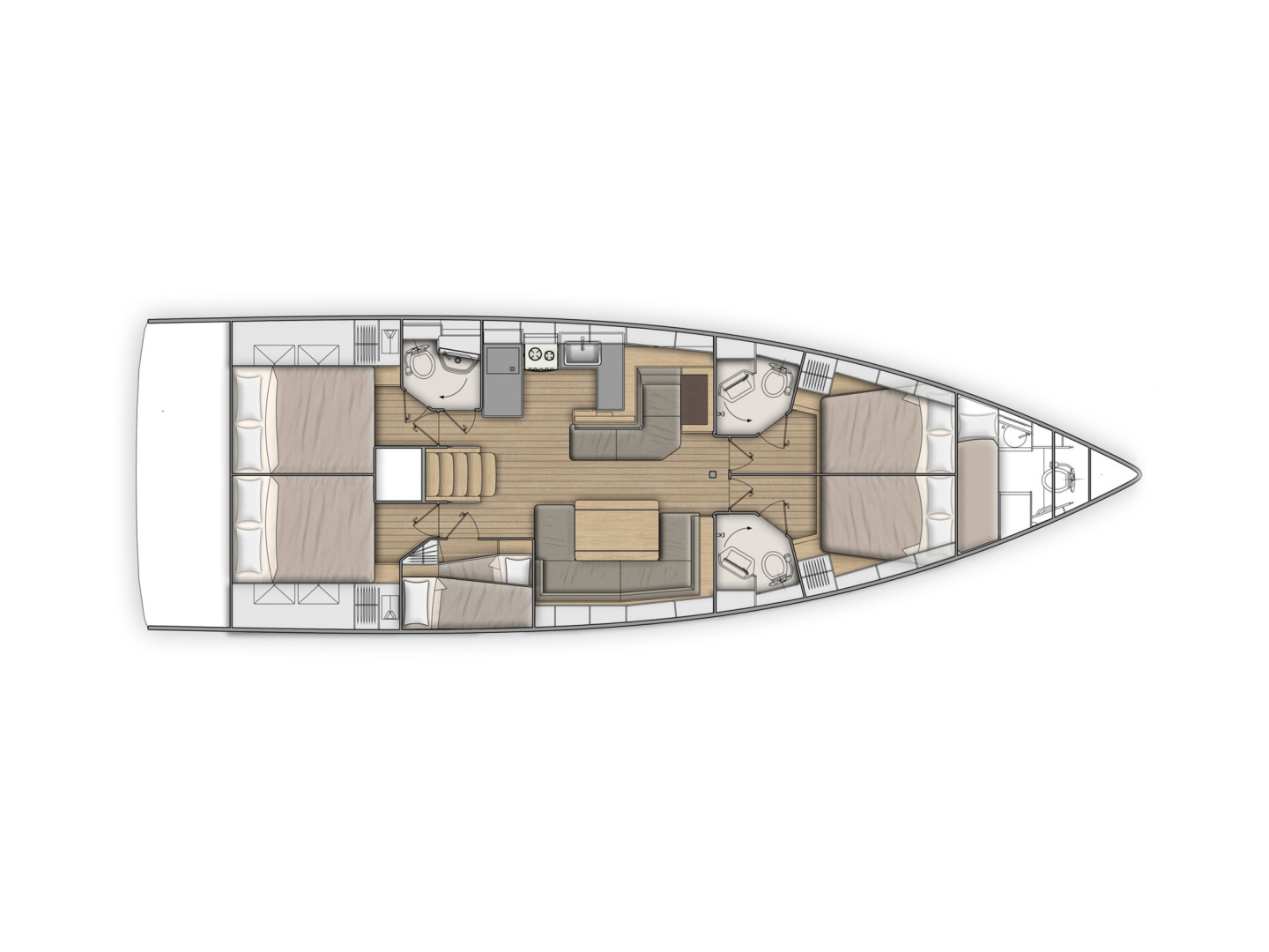 Vermietung Segelboot Bénéteau mit Führerschein