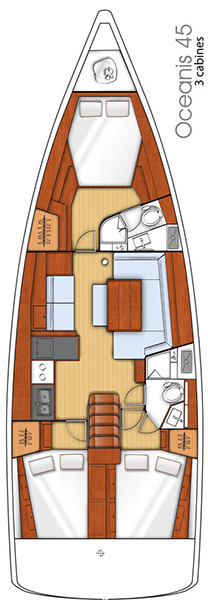 YachtCharter in Göcek - Bénéteau Oceanis 45 auf SamBoat