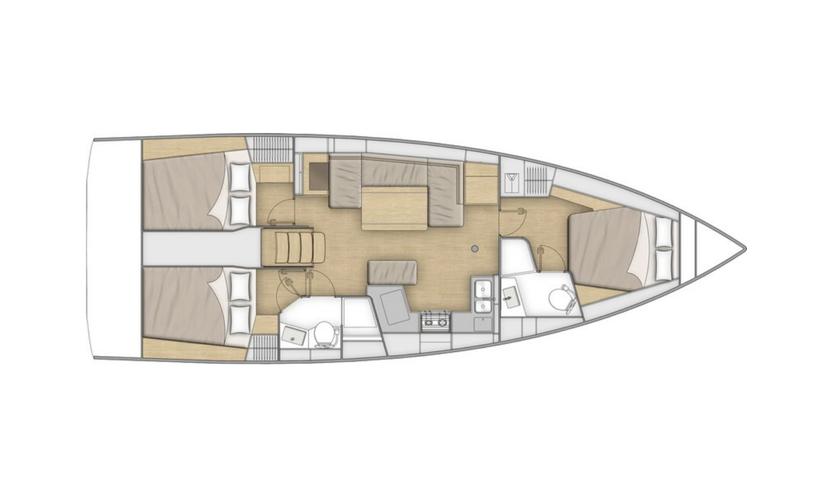 Vermietung Segelboot Bénéteau mit Führerschein