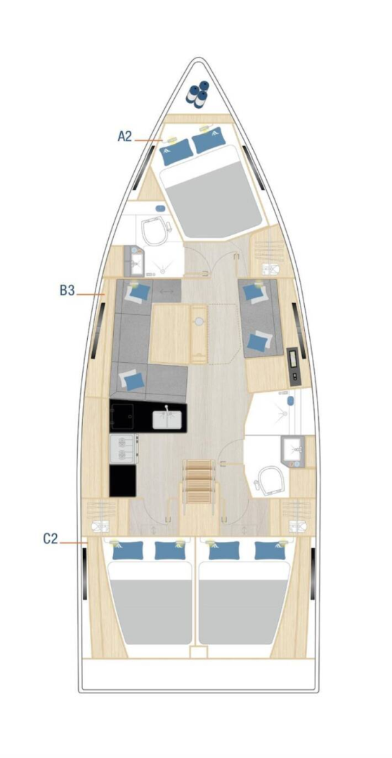 Vermietung Segelboot Hanse mit Führerschein