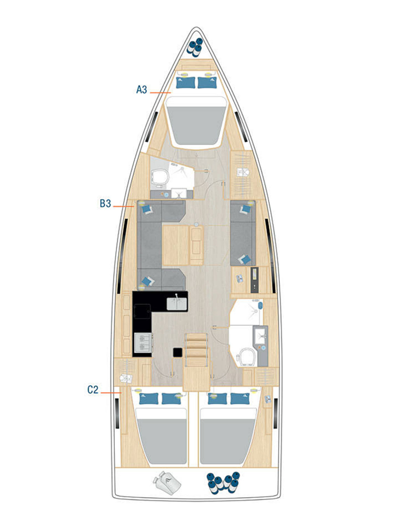 Ein Hanse Hanse 410 mieten in Komolac