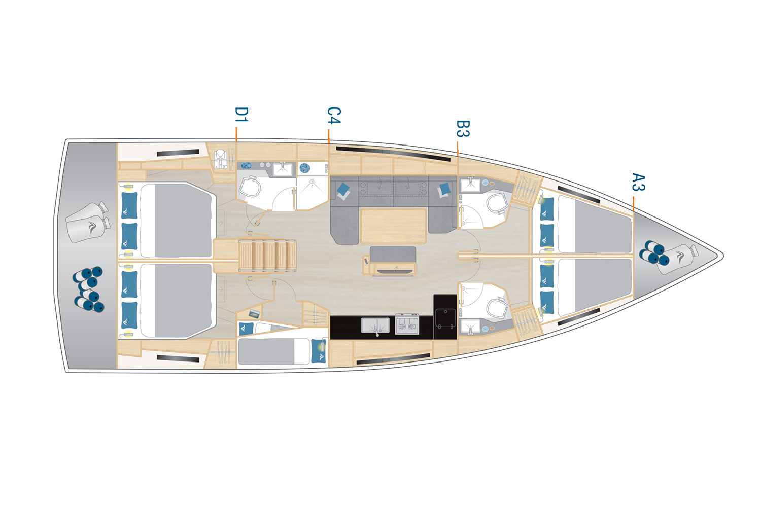 Hanse Hanse 460 mieten Komolac