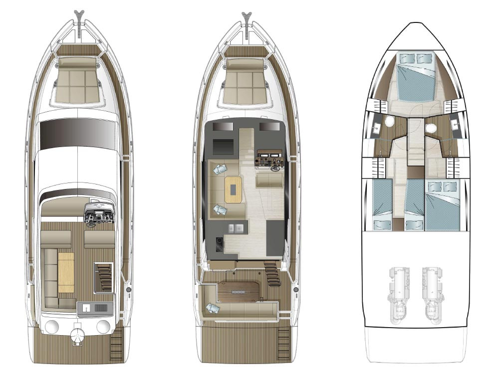 Vermietung Yacht Sealine mit Führerschein