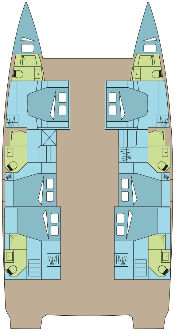 Bootsverleih Fountaine Pajot Fountaine Pajot Aura 51 SMART ELECTRIC - 6 + 2 cab. Pozzuoli Samboat