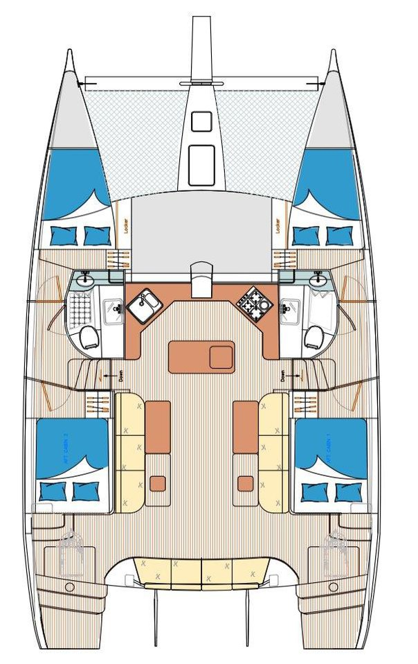 Vermietung Katamaran Island Spirit Yachts mit Führerschein
