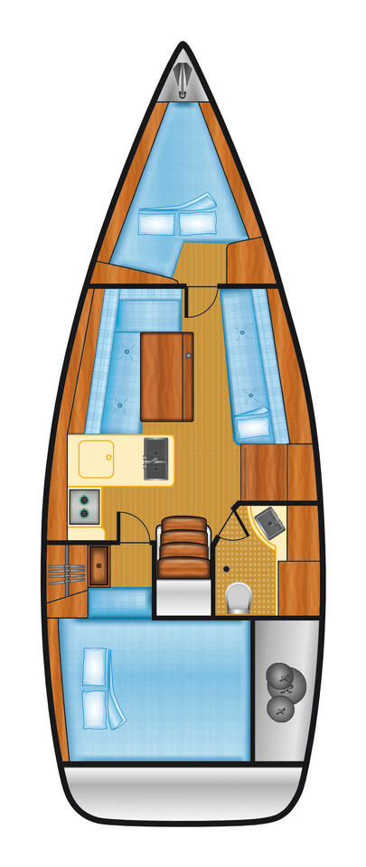 Vermietung Segelboot Bénéteau mit Führerschein