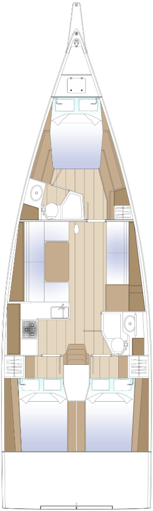 Segelboot mieten in Toulon - Solaris Solaris 44 - 3 cab.