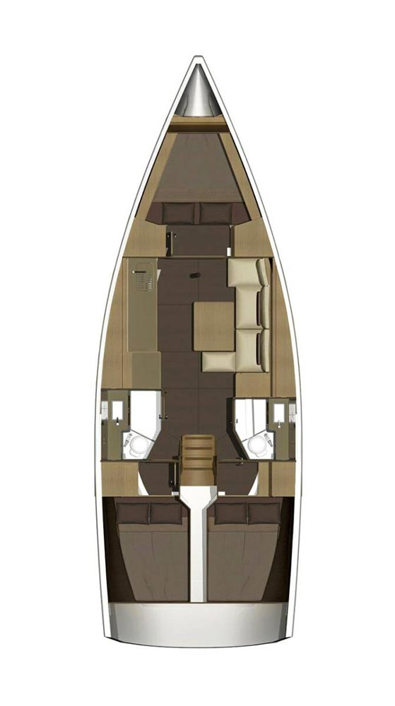 Ein Dufour Dufour 382 Grand Large mieten in Golfo Aranci