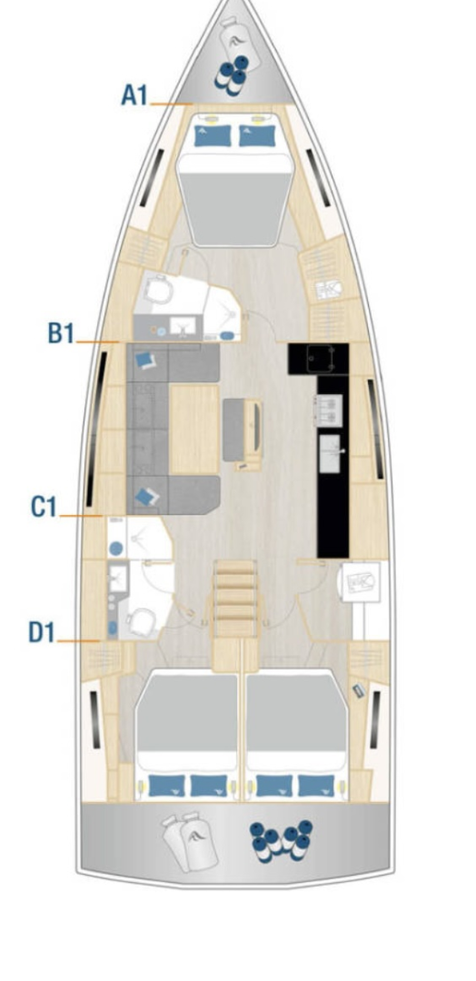 Ein Hanse Hanse 460 mieten in Kaštela