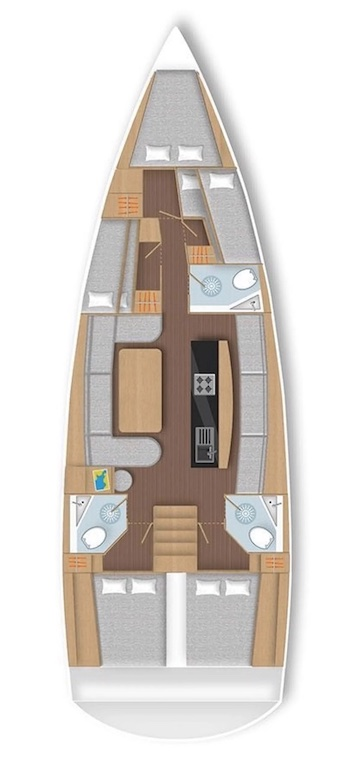Bootsverleih D&D Yacht D&D Kufner 50 Seget Donji Samboat