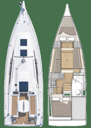 Segelboot mieten in Ajaccio - Bénéteau Oceanis 30.1