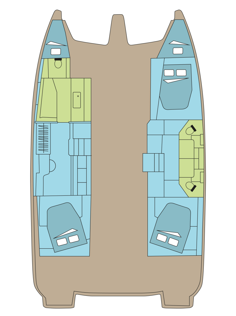 Katamaran mieten in Nassau - Fountaine Pajot Fountaine Pajot FP 44 Maestro - 3 + 2 cab.