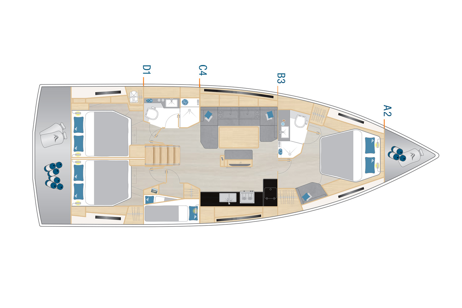 Bootsverleih Hanse Hanse 460 Kaštela Samboat