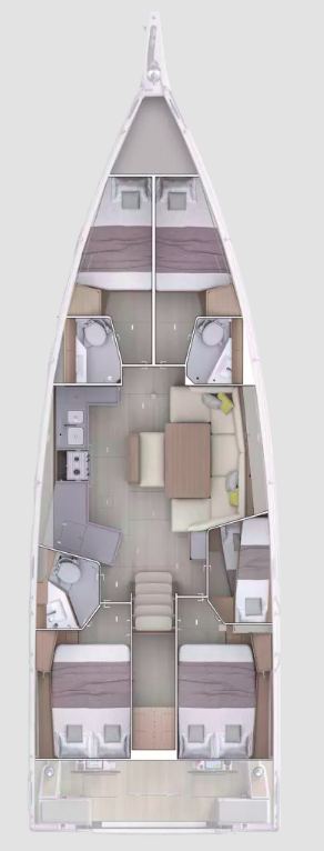 Boot mieten Split günstig Oceanis 47 - 5 cab.