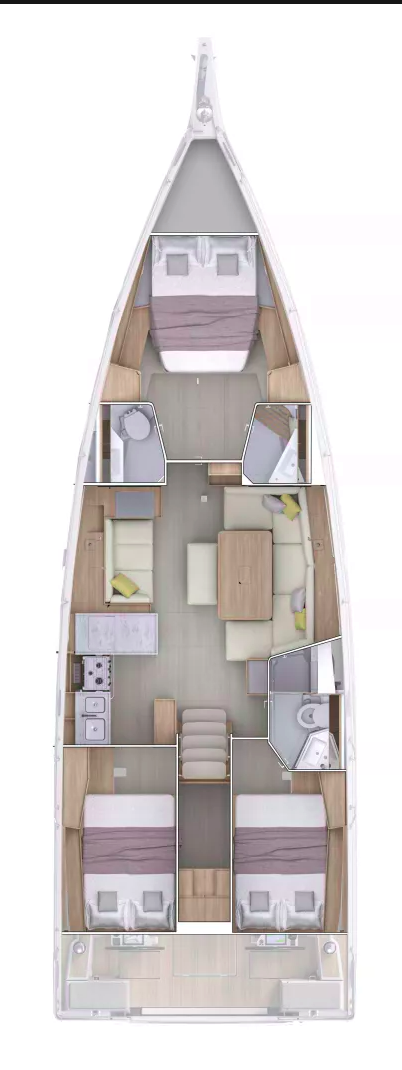 Bénéteau Oceanis 47 - 3 cab. mieten Trogir