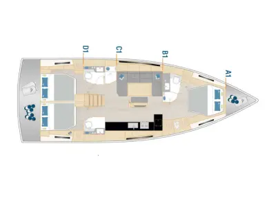 Ein Hanse Hanse 460 mieten in Šibenik