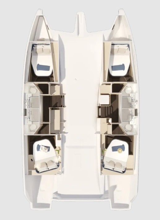 Boot mieten Frenchtown günstig Fountaine Pajot FP 44 Quatuor - 4 cab.