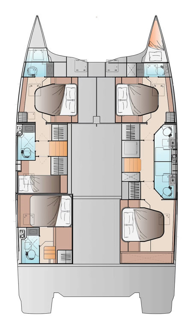 Katamaran mieten in Frenchtown - Fountaine Pajot Fountaine Pajot FP 48 Quintet 5