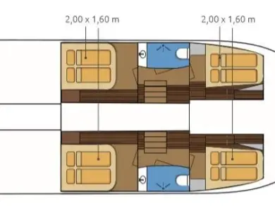 Vermietung Motorboot Fountaine Pajot mit Führerschein