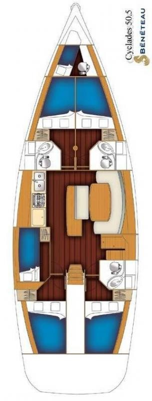 YachtCharter in Álimos - Bénéteau Cyclades 50.5 auf SamBoat
