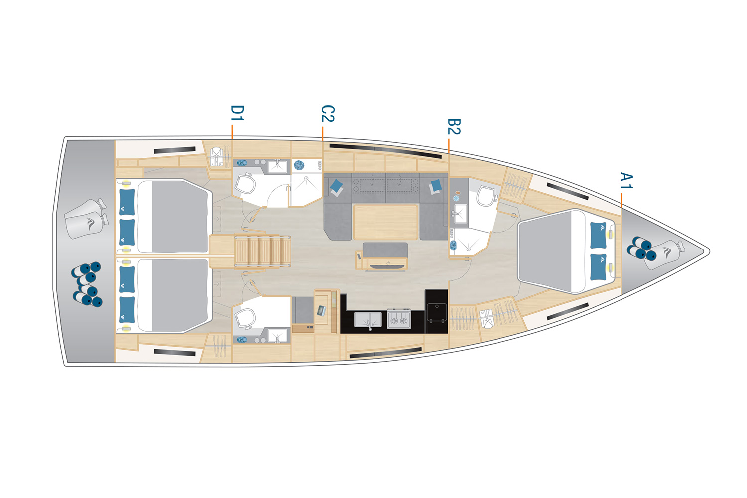 Ein Hanse Hanse 460 mieten in Seget Donji