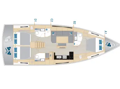 Ein Hanse Hanse 460 mieten in Seget Donji